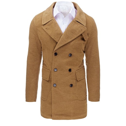 Płaszcz męski zimowy kamelowy Dstreet CX0362 ze sklepu DSTREET.PL w kategorii Płaszcze męskie - zdjęcie 171490251