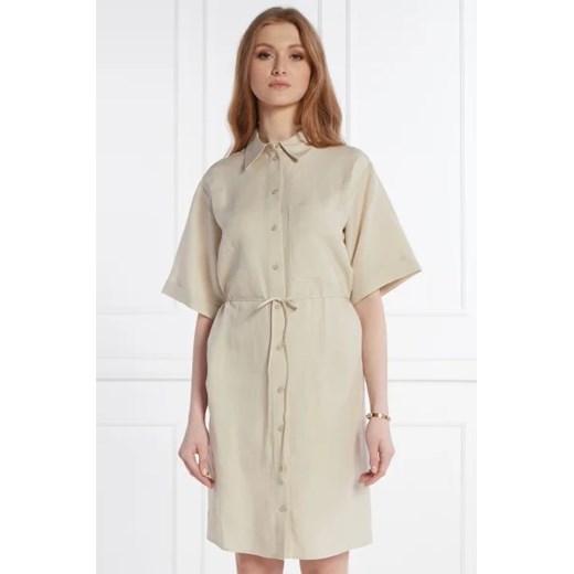 Calvin Klein Sukienka | z dodatkiem lnu Calvin Klein 38 wyprzedaż Gomez Fashion Store