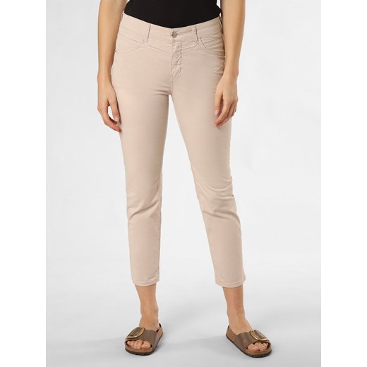 MAC Spodnie - Rich Slim Kobiety Bawełna kitt jednolity ze sklepu vangraaf w kategorii Spodnie damskie - zdjęcie 171493981