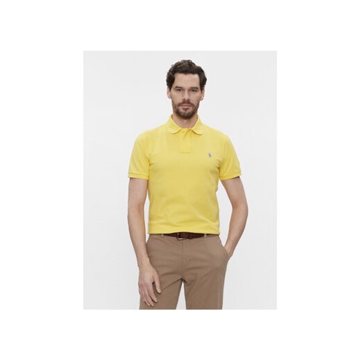 Polo Ralph Lauren Polo 710536856407 Żółty Slim Fit ze sklepu MODIVO w kategorii T-shirty męskie - zdjęcie 171495361