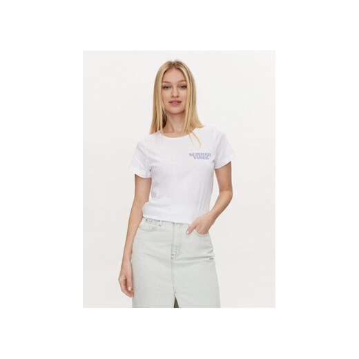 Noisy May T-Shirt Sun 27030257 Biały Oversize ze sklepu MODIVO w kategorii Bluzki damskie - zdjęcie 171495582