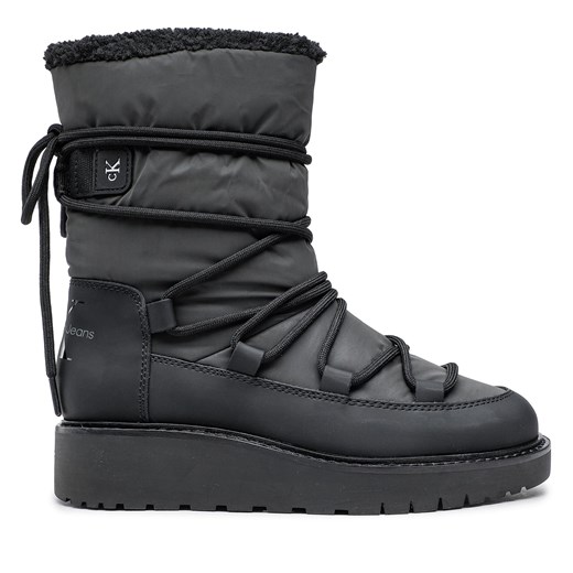 Śniegowce Calvin Klein Jeans Plus Snow Boot YW0YW00731 Black BDS ze sklepu eobuwie.pl w kategorii Śniegowce damskie - zdjęcie 171497031