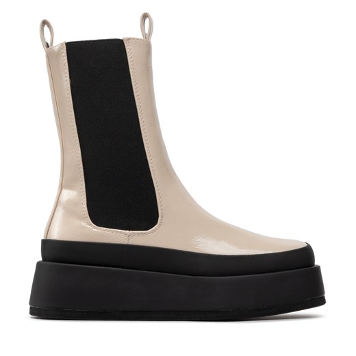 Botki DeeZee ZALY21025-8 Creamy Patent 41 eobuwie.pl