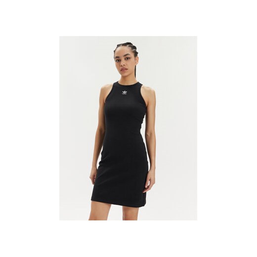 adidas Sukienka letnia Essentials IT9881 Czarny Slim Fit ze sklepu MODIVO w kategorii Sukienki - zdjęcie 171499333