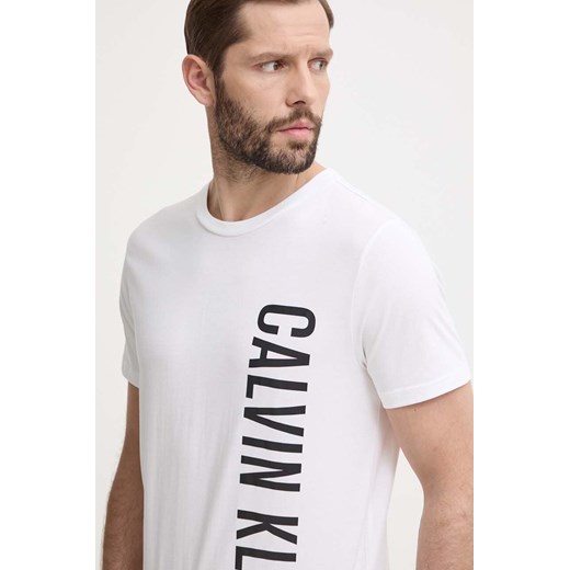 Calvin Klein t-shirt bawełniany męski kolor biały z nadrukiem ze sklepu ANSWEAR.com w kategorii T-shirty męskie - zdjęcie 171500283