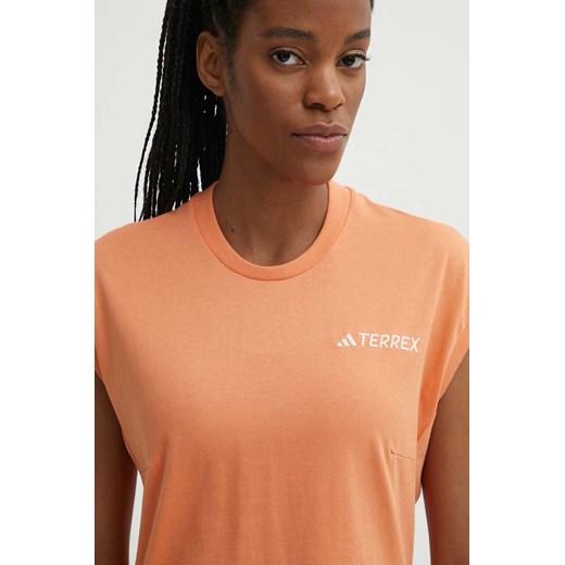 adidas TERREX t-shirt Xploric Logo damski kolor pomarańczowy IN4622 ze sklepu ANSWEAR.com w kategorii Bluzki damskie - zdjęcie 171500492