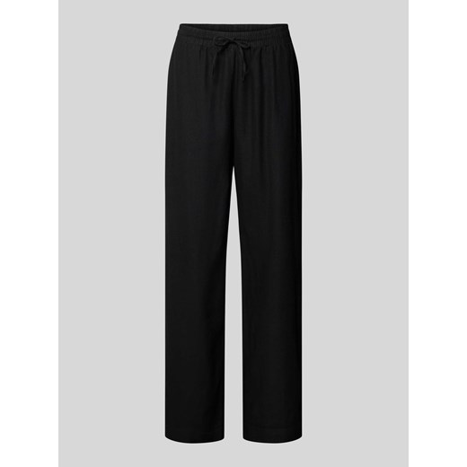 Spodnie z mieszanki lnu i wiskozy z elastycznym pasem model ‘Lava’ ze sklepu Peek&Cloppenburg  w kategorii Spodnie damskie - zdjęcie 171502283