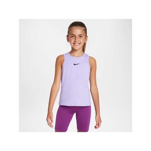 Koszulka tenisowa bez rękawów dla dużych dzieci (dziewcząt) Dri-FIT Nike Victory - Fiolet ze sklepu Nike poland w kategorii Bluzki dziewczęce - zdjęcie 171502312