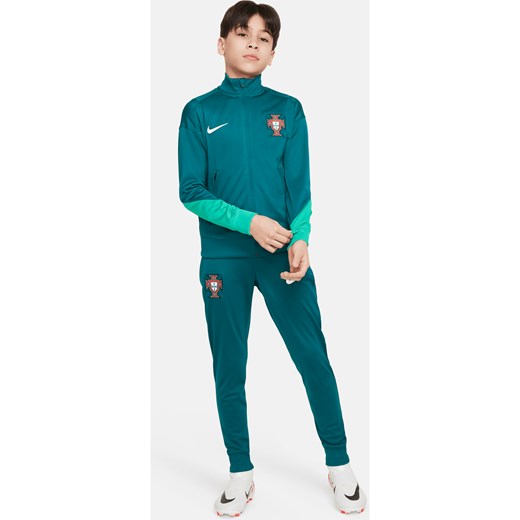 Dzianinowy dres piłkarski dla dużych dzieci Nike Dri-FIT Portugalia Strike - Zieleń ze sklepu Nike poland w kategorii Dresy chłopięce - zdjęcie 171502321
