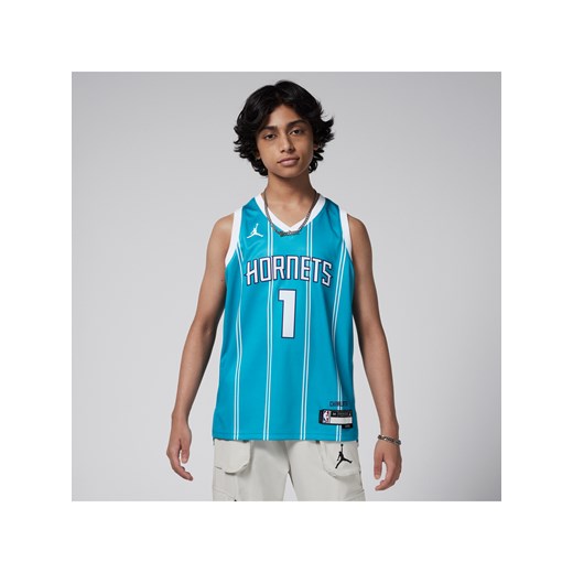 Koszulka dla dużych dzieci (chłopców) Nike Dri-FIT NBA Swingman Charlotte Hornets 2023/24 Icon Edition - Niebieski ze sklepu Nike poland w kategorii T-shirty męskie - zdjęcie 171502383