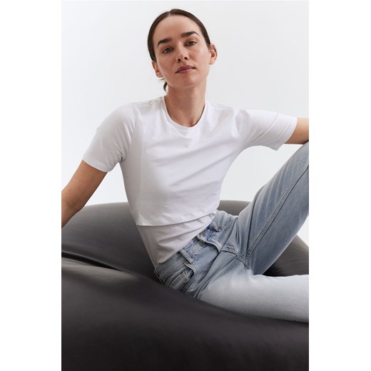 H & M - MAMA Top dla karmiącej 2-pak - Biały ze sklepu H&M w kategorii Bluzki ciążowe - zdjęcie 171502730