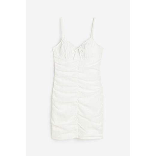 H & M - Drapowana sukienka - Biały H & M M H&M