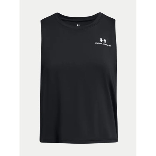 Under Armour Top Rush Energy Crop Tank 1383654-001 Czarny Loose Fit Under Armour S wyprzedaż MODIVO