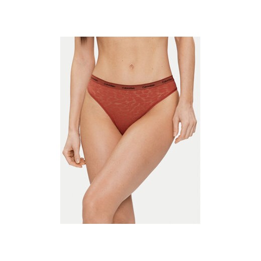 Calvin Klein Underwear Figi brazylijskie 000QD5233E Beżowy ze sklepu MODIVO w kategorii Majtki damskie - zdjęcie 171506770