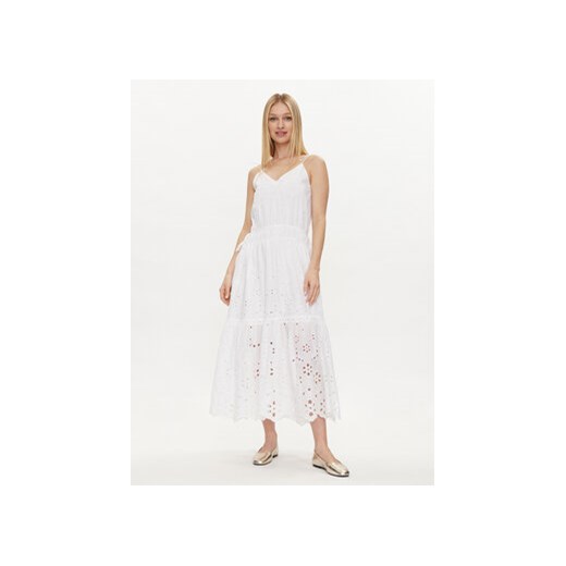 Pepe Jeans Sukienka letnia Dusana PL953480 Biały Regular Fit ze sklepu MODIVO w kategorii Sukienki - zdjęcie 171507464