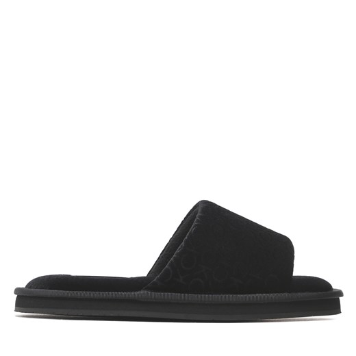 Kapcie Calvin Klein Slipper Flatform Sandal Vel HW0HW01540 Czarny ze sklepu eobuwie.pl w kategorii Kapcie damskie - zdjęcie 171509254