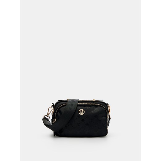 Mohito - Czarna torebka z paskiem - czarny ze sklepu Mohito w kategorii Listonoszki - zdjęcie 171512781