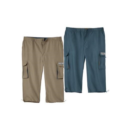 Zestaw 2 par spodni bojówek 3/4 z mikrofibry ze sklepu Atlas For Men w kategorii Spodenki męskie - zdjęcie 171512823