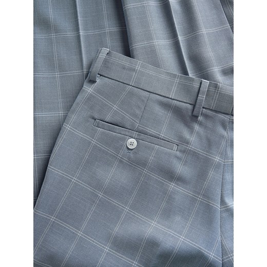 Reserved - Spodnie garniturowe slim fit - niebieski Reserved 50 Reserved