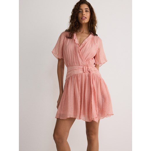 Reserved - Sukienka z lyocellem - różowy ze sklepu Reserved w kategorii Sukienki - zdjęcie 171513042