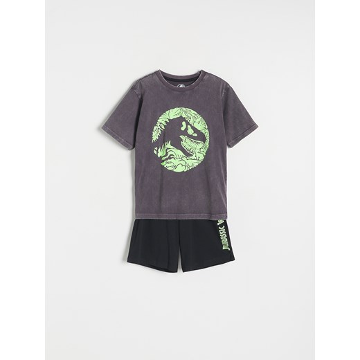 Reserved - Dwuczęściowa piżama Jurassic World - czarny ze sklepu Reserved w kategorii Piżamy dziecięce - zdjęcie 171516194