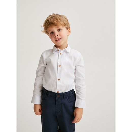 Reserved - Bawełniana koszula - biały ze sklepu Reserved w kategorii Ubranka do chrztu - zdjęcie 171516330