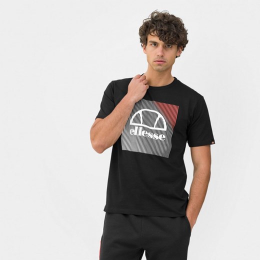Męski t-shirt z nadrukiem Ellesse Flecta - czarny Ellesse S Sportstylestory.com promocja
