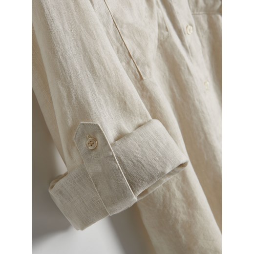 Reserved - Lniana koszula - beżowy Reserved M Reserved