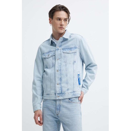 Karl Lagerfeld Jeans kurtka jeansowa męska kolor niebieski przejściowa ze sklepu ANSWEAR.com w kategorii Kurtki męskie - zdjęcie 171520980