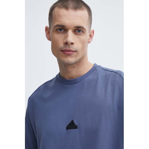 adidas t-shirt Z.N.E męski kolor niebieski gładki IR5234 ze sklepu ANSWEAR.com w kategorii T-shirty męskie - zdjęcie 171521262