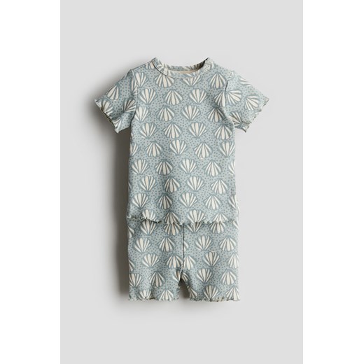 H & M - Komplet z bawełnianego dżerseju 2-częściowy - Turkusowy ze sklepu H&M w kategorii Odzież dla niemowląt - zdjęcie 171523912