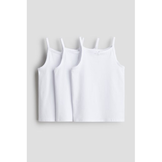 H & M - Dżersejowa koszulka 3-pak - Biały ze sklepu H&M w kategorii Podkoszulki dziecięce - zdjęcie 171524051