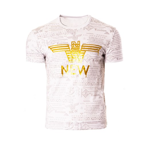 Męska koszulka T-008 - biała ze sklepu Risardi w kategorii T-shirty męskie - zdjęcie 171524501
