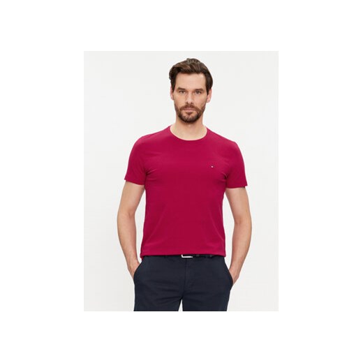 Tommy Hilfiger T-Shirt MW0MW10800 Czerwony Slim Fit ze sklepu MODIVO w kategorii T-shirty męskie - zdjęcie 171529592
