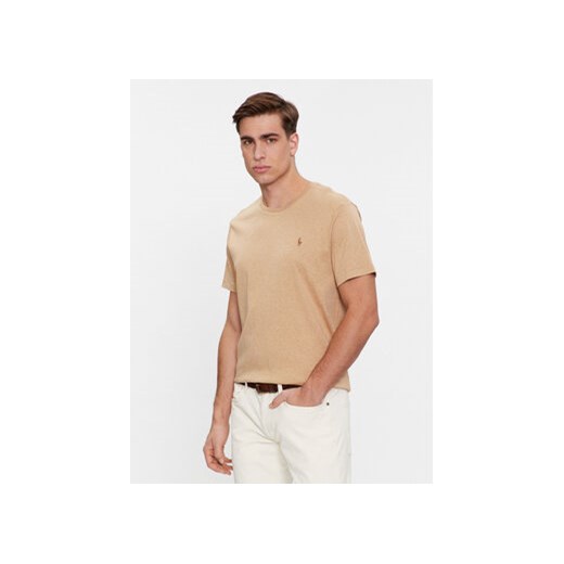 Polo Ralph Lauren T-Shirt 710740727072 Beżowy Slim Fit ze sklepu MODIVO w kategorii T-shirty męskie - zdjęcie 171529732