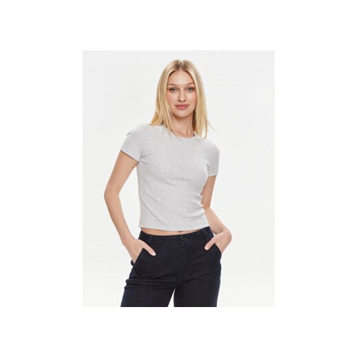 Vero Moda T-Shirt Chloe 10306894 Szary Tight Fit ze sklepu MODIVO w kategorii Bluzki damskie - zdjęcie 171530201
