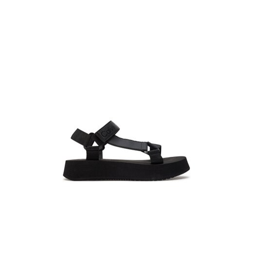 Calvin Klein Jeans Sandały Sandal Velcro Webbing Dc YW0YW01353 Czarny ze sklepu MODIVO w kategorii Sandały damskie - zdjęcie 171530603