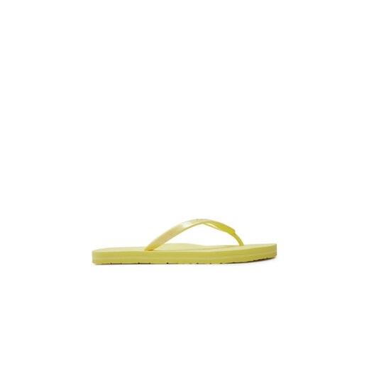 Calvin Klein Japonki Flip Flop Deboss Logo Met HW0HW02043 Żółty ze sklepu MODIVO w kategorii Klapki damskie - zdjęcie 171530651