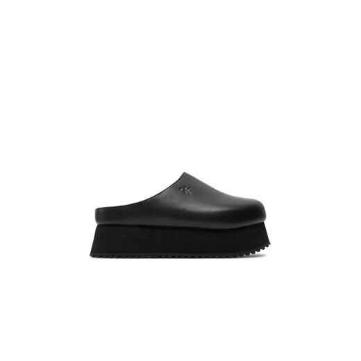 Calvin Klein Jeans Klapki Close Toe Flatform Mg Uc YW0YW01440 Czarny ze sklepu MODIVO w kategorii Klapki damskie - zdjęcie 171530823