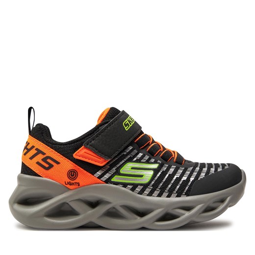 Sneakersy Skechers Novlo 401650L/BKOR Czarny ze sklepu eobuwie.pl w kategorii Buty sportowe dziecięce - zdjęcie 171531470