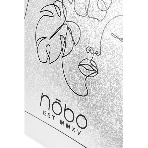Shopperka Nobo z metalicznym wykończeniem srebrna Nobo One size okazyjna cena NOBOBAGS.COM