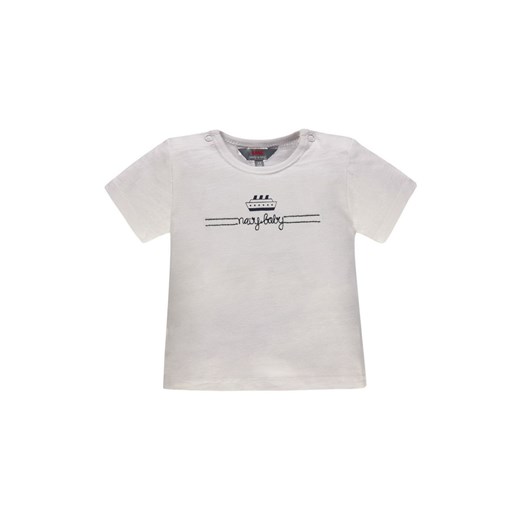 Chłopięca bluzka z krótkim rękawem biała ze sklepu 5.10.15 w kategorii Koszulki niemowlęce - zdjęcie 171536794