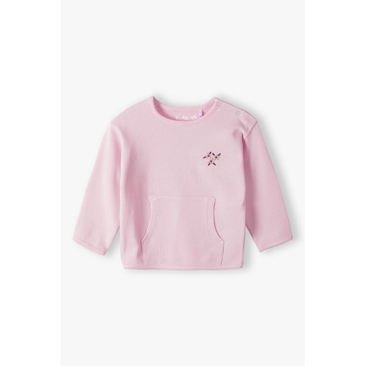 Bluzka niemowlęca różowa z dzianiny gofrowej - 5.10.15. ze sklepu 5.10.15 w kategorii Kaftaniki i bluzki - zdjęcie 171536821