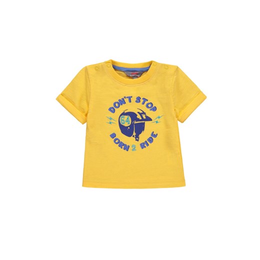 Chłopięca niemowlęca bluzka z krótkim rękawem żółta ze sklepu 5.10.15 w kategorii Koszulki niemowlęce - zdjęcie 171536842