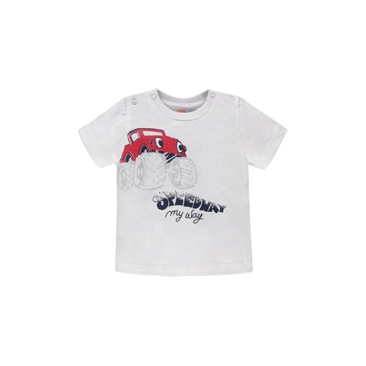 Chłopięca niemowlęca koszulka z krótkim rękawem biała ze sklepu 5.10.15 w kategorii Koszulki niemowlęce - zdjęcie 171536850