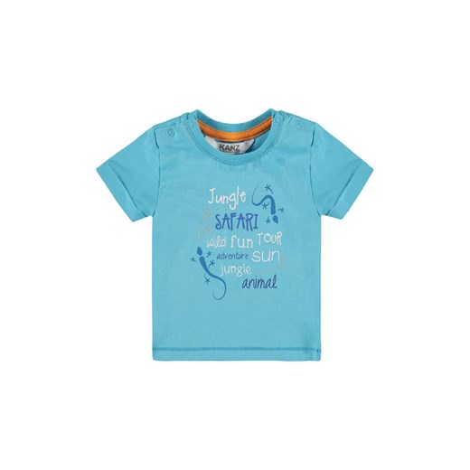 Chłopięca niemowlęca bluzka z krótkim rękawem niebieska ze sklepu 5.10.15 w kategorii Koszulki niemowlęce - zdjęcie 171536852