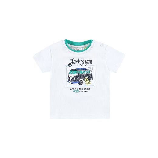 Chłopięca niemowlęca koszulka z krótkim rękawem biała ze sklepu 5.10.15 w kategorii Koszulki niemowlęce - zdjęcie 171536874