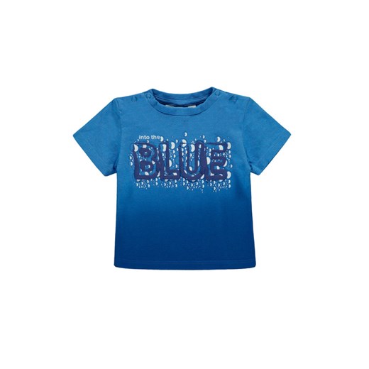 Chłopięca bluzka z krótkim rękawem niebieska ze sklepu 5.10.15 w kategorii Koszulki niemowlęce - zdjęcie 171536993
