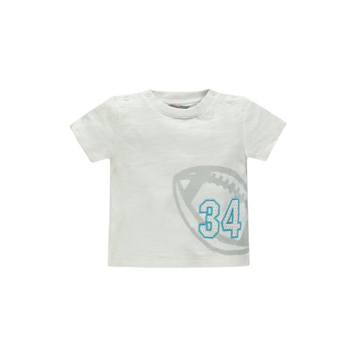 Chłopięca niemowlęca bluzka z krótkim rękawem biały ze sklepu 5.10.15 w kategorii Koszulki niemowlęce - zdjęcie 171537053
