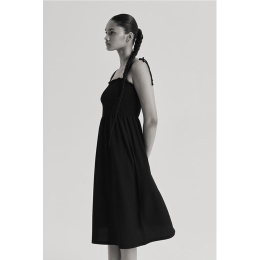 H & M - Sukienka na wiązanych ramiączkach - Czarny ze sklepu H&M w kategorii Sukienki - zdjęcie 171537321